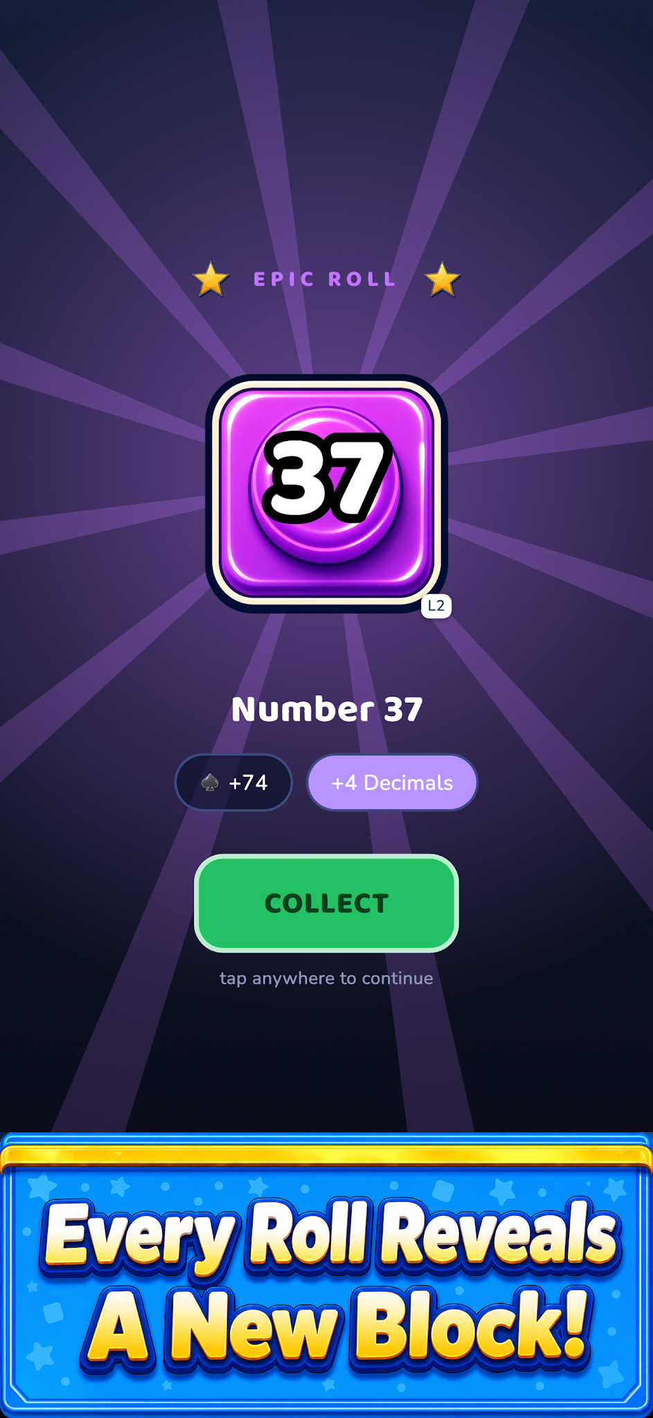 Block Number Gacha store screenshot showing a newly revealed number